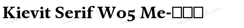 Kievit Serif W05 Me字体转换
